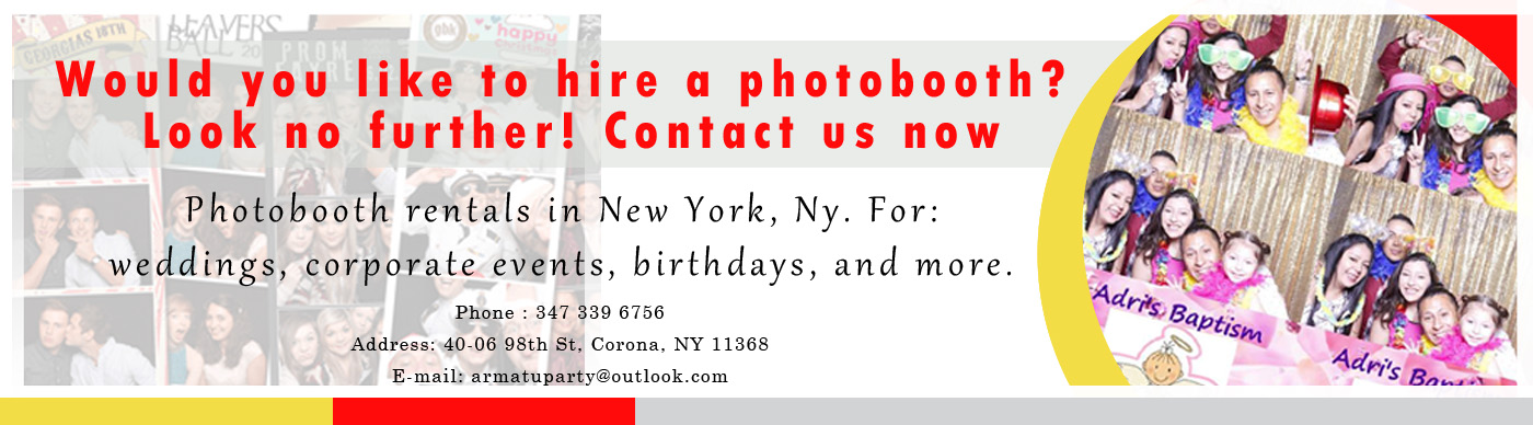 blank Photo booth rental & Parties Decoration, New York